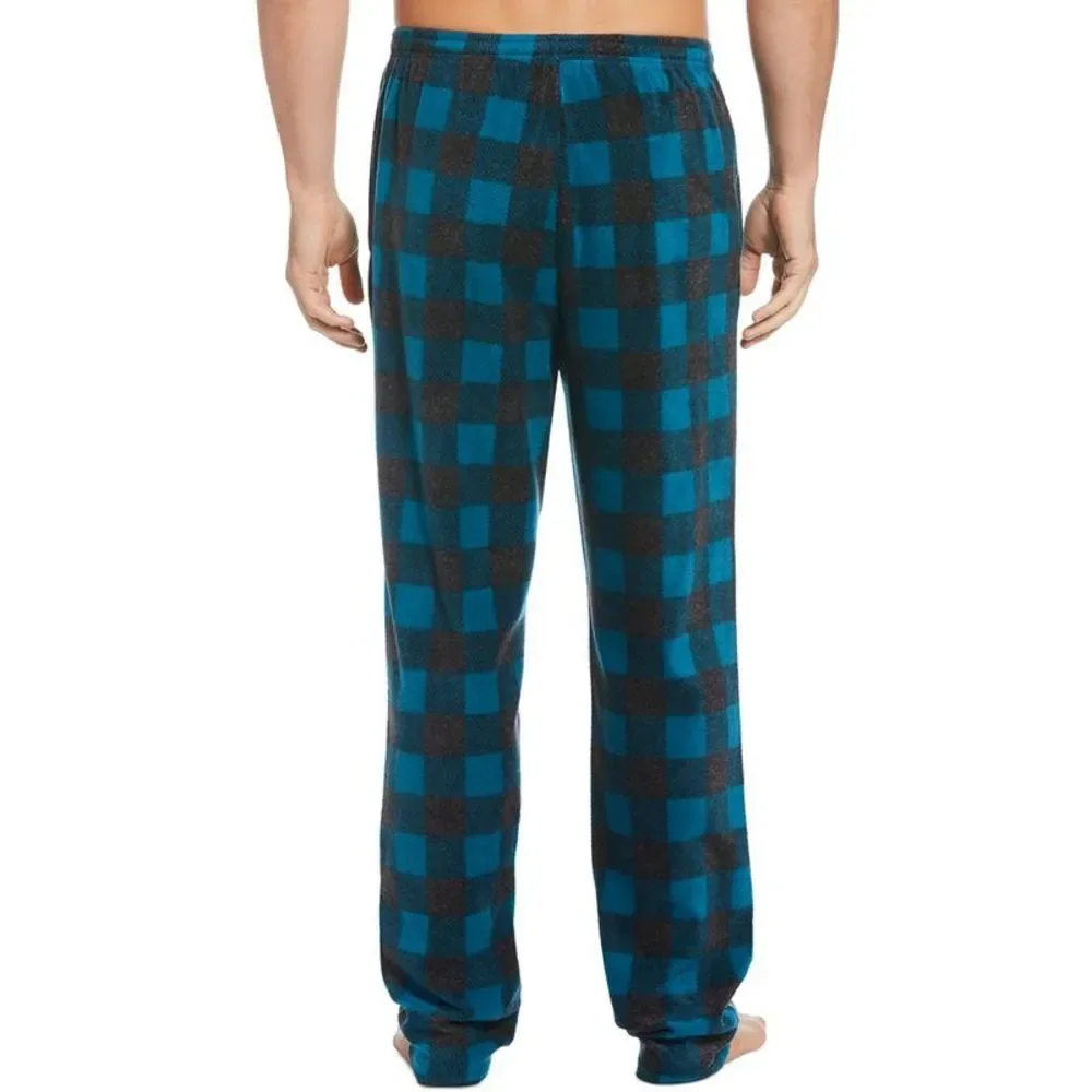 Perry Ellis Portfolio Mens Blue Plaid Pants Comfort Pajama Bottoms NWT_2